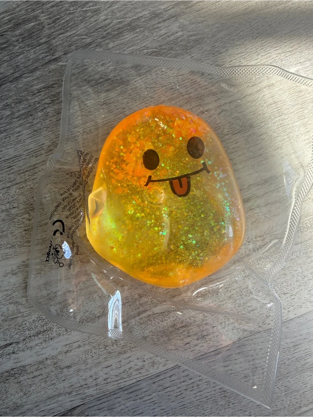 Glitter Orange Halloween Ghost Squeeze Toy - Cute Party Favor